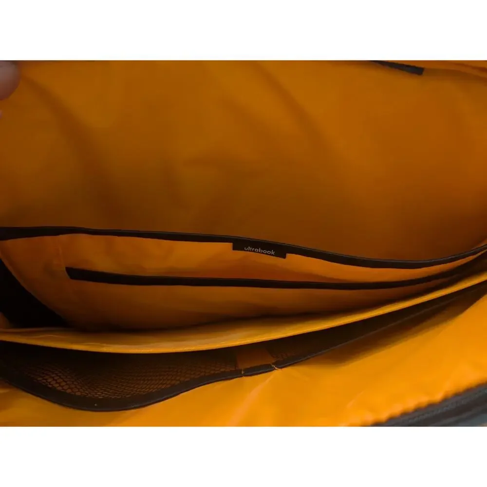 Solo Laptop Briefcase Black Orange Messenger Bag Travel Work Case